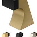 Mega Handles Curved Floor Door Stopper, Quickly Installed Wall Protector, Wall Protectors from Door Knobs, Floor Door Stop with Mounting Hardware Included - Satin Brass - 2.5 Inch