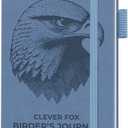 Clever Fox Birder's Journal Pocket – Bird Watcher Log Book & Nature Journal for Adults – Best Birding Lover Gifts for Men & Women – Birders Watching Notebook – Birdwatching Accessories (Smoke Blue)