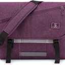 OIWAS Messenger Bag for Women, 15.6 Inch Laptop Crossbody Bags Men Casual Satchel Shoulder Bag College Travel Office Briefcase (Purple)
