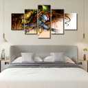 Living Room Wall Decor Indian Krishna Pictures Canvas Print Paintings Modern Artwork Home Decor 60" Wx32 H Wooden Framed