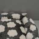 JOEJOY Cute Dog Bed Medium Size Dog, Rectangle Soft Furry Dog Beds for Large Medium Dogs, Washable Orthopedic Pet Bed with Removable Zipper Cover, Grey (M (30"x24"x8"), Cozy Clouds Grey)