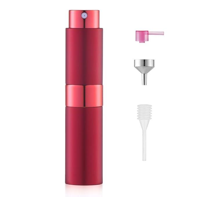 LISAPACK 8ML Atomizer Perfume Spray Bottle for Travel, Empty Refillable Cologne Dispenser, Portable Sprayer