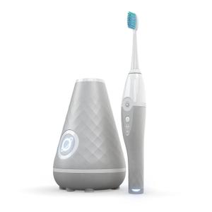 Tao Clean UV Sanitizing Sonic Toothbrush and Cleaning Station, Electric Toothbrush, Dual Speed Setting, London Fog