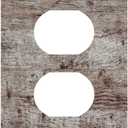 Outlet Covers Dark Grey Brown Rustic Wood Plank 1 Gang Duplex Light Switch Cover Plate Decorative Wall Plates Electrical Switchplate Receptacle Cover for Farmhouse Cabin Decor2Pack