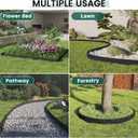 PROWORX 5 Pack Metal Landscape Edging, 42”L x 7”H Black Bendable Steel Lawn Garden Edging Border, No Dig Edging for Landscaping Yard Pathway (16.5 Ft Total)