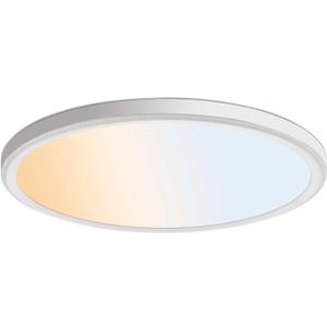 WKONCLDY 5CCT 3000k//3500k/4500k//5000k/6000k Selectable, Dimmable Led Flush Mount Ceiling Light, 20 Inch 5000LM Round Modern Flat Panel,Super Slim for Living Dining Kitchen Bedroom Room, 20in-1Pack