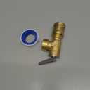 30 PSI Pressure Relief Valve with 3/4 NPT Female Thread Pipe Adapter, 3/4 NPT Brass Boiler Relief Valve with PTFE Thread Seal Tape for Hot Water and Cold Water Systems