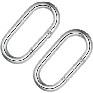 4 Inch Carabiner Clip Heavy Duty Spring Snap Hook Oval Shape 2pcs 10x100mm