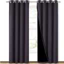 NICETOWN 100% Blackout Curtains 84" Long, Greyish Purple, 52" Wide, Pair of Energy Smart & Noise Blocking Out Drapes for Baby Room Window, Thermal Insulated Guest Room Lined Window Dressing