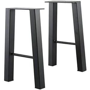 TC-HOMENY 18 inches Bench Table Legs Set of 2 Furniture Legs Bench Legs Industry Metal Coffee Table