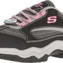 Skechers Women's BISCO Work Shoe (8, Black/Grey)
