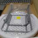 VINGLI 24" Plastic Folding Round Table Bar Height, HDPE Matrial with Gray Metal Finish, High Top Table for Outdoor Party, Cafes, Restaurants, Backyard, Dining Room, Wedding Event, Pack of 1, White