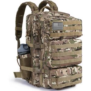 Military Tactical Backpack 25L Day Backpack for Men Molle Army 3 Days Assault Pack Bug Out Bag Water Resistant and Heavy Duty Hiking Treeking Rucksack - Camouflage