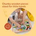 Melissa & Doug Farm Animals Sound Puzzle 8-Piece Wooden Peg Puzzle with Light-Activated Sounds, Music Learning Toy for Toddlers and Preschoolers Ages 2+