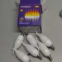 Hompavo Upgraded LED Flame Light Bulbs, 3 Modes Flickering Light Bulbs, E12 Chandelier Base Candle Fire Light Bulb for Christmas Halloween Party Porch Indoor & Outdoor Home Decoration - 6 Pack (Yellow)