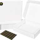 White Shipping Boxes Medium 10x8x2 Inches, 40 Pack Corrugated Cardboard Mailer Boxes for Packaging Small Business Mailing Gift