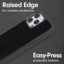 Crossbody Case for iPhone 15 Pro Max with Gold and Vegan Leather Woven Detachable Chain - Black