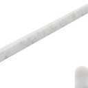 10 Pcs Carrara White Marble Pencil Trim Liner, 1/2"X12" Bullnose Tile Edge Trim for Kitchen and Shower Wall, Polished