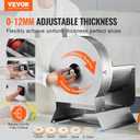 VEVOR Electric Vegetable Slicer, 0-0.5"/0-12mm Thickness Adjustable Commercial Slicer Machine, Convertible to Manual, Stainless Steel Food Cutter Slicing Machine, Large Feed Port for Potato, Tomato