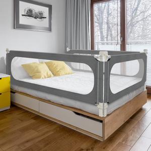 MagicFox Bed Rails for Toddlers, Extra Tall 32 Levels of Height Adjustment Specially Designed for Twin, Full, Queen, King Size - 2024 Safety Bed Guard Rails for Kids (Grey, 1 Side:78.74"(L) 27"(H))