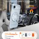 TORRAS 360 Magnetic Stand for iPhone Air Case, [Fit for MagSafe] [Military-Grade Protection] Slim Case for iPhone 17 Air, 2025, Clear, Ostand O3 Fitness Series