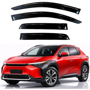 KPY Rain Guards Fit for 2023-2026 Toyota bZ4X, Out-Channel Window Visors Vent Wind Deflectors 4PC, Car Accessories for 2023-2026 Subaru Solterra