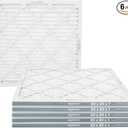 Amazon Basics 20x20x1 Air Filter 6-Pack, MERV 11 AC Furnace Filters, Dust, Pet, Allergen Control , Electrostatic (Actual Size: 19.75 x 19.75 x .75)