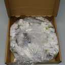 Fudios Lighted Birch Garland with Timer 48 LED Fairy Lights 6ft Battery Operated for Mantle Decor, Lit Christmas White Twig Garland Winter Home Wall Decoration Indoor Outdoor Use 1 Set