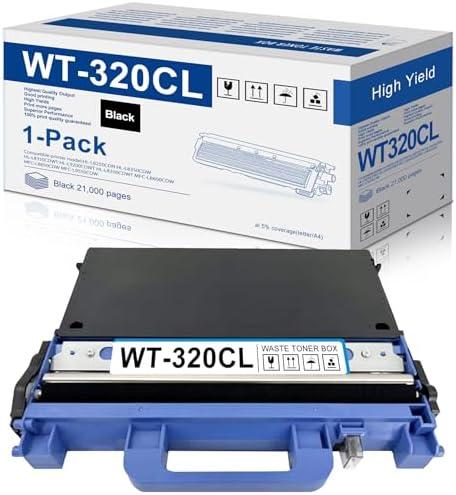 1-Pack WT-320CL WT 320CL Black Waste Toner Box Replacement for Brother WT320CL HL-L8250CDN HL-L8350CDW HL-L9200CDWT HL-L8350CDWT MFC-L8600CDW MFC-L9550CDW Printer Toner