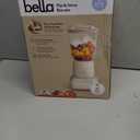 bella 10 Speed Countertop Blender, Juicer & Smoothie Maker, Fits-anywhere Kitchenware, Slim Flip & Store Design, Dishwasher Safe 48oz Capacity Pitcher & Lid, Stainless Steel Blade, 450 Watt, Oatmilk (6 Cup)