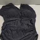 Blooming Jelly Women's Plus Size Swimsuit One Piece Bathing Suit Tummy Control Mesh V Neck Maternity Swimwear 3XL