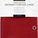 Home Expressions Brooklyn Bath & Co. Premium PEVA Shower Curtain Liner Beige, 70 x 72 Inch, Waterproof Heavy Duty Shower Liner with Grommets & 3 Magnets (Burgundy-1)