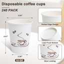 Lamosi Coffee Cups 12 oz 240 Pack, Disposable Paper Cups for Hot or Cold Drinks, Insulated Leakproof Cup for Cafe, Office, hotel and Home