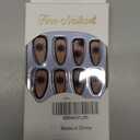 LPOODDNU Christmas Press on Nails Almond with Snowflake Designs Full Cover Christmas Medium Fake Nails Cute Christmas Nails Press ons for Women Acrylic Nails Decorations Manicure Tips Accessories