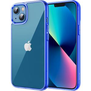 JETech Case for iPhone 13 6.1-Inch, Non-Yellowing Shockproof Phone Bumper Cover, Anti-Scratch Clear Back (Blue)