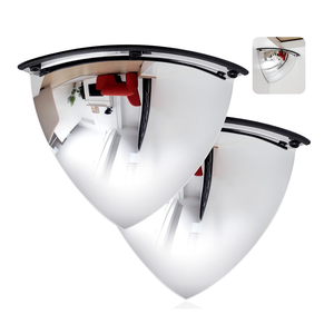 2 Pcs 90° 24" 1/4 Acrylic Quarter Dome Security Mirror