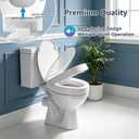 Huttdmel Round Raised Toilet Seat for Seniors, 2.8" Elevated Toilet Seat Riser, Soft Close, Quick Release, Non-Slip, Heavy Duty Bathroom Seat for Elderly, Disabled & Limited Mobility,White