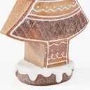 WDS WONDROUS Gingerbread Christmas Tree Collectible Figurines Christmas Decorations, Set of 2 Gingerbread Xmas Trees Decor Party Decoration Gift for Table Centerpiece Desktop