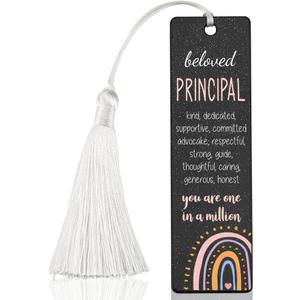 Beloved Principal Acrylic Bookmark with Rainbow Design and Appreciation Words, You are One in a Million Gift for School Leaders, 4.7x1.3 Inch, WCB22