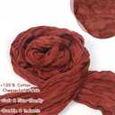 2 Packs Cheesecloth Table Runner,TISEMENT 35''x 120'' Wrinkled Gauze Cheese Cloth Table Runner Boho ,Romantic Centerpieces for Tables ,Versatile Tablecloth for Wedding/ Party Decorations (Terracotta)