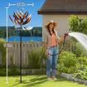 Pure Echo Wind Spinners for Yard and Garden, Wind Spinners Outdoor Large Metal, 84 inch Kinetic Wind Spinner & Wind Sculptures, Windmill Decor(Lotus)