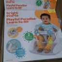 Bright Starts Learn-to-Sit Baby Floor Seat, 2-Positions Grow with Infant, Portable Baby Chair, Includes Sensory Toys, Unisex, 4-12 Months, Playful Paradise (Multicolored)