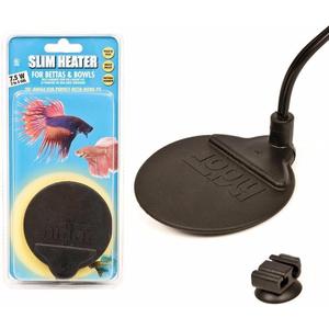 Hydor Betta Bowl Slim Fish Tank Heater, 7.5-watt, measures 3.5 inches round, black; For tanks 2-5 gallons