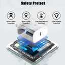 30W USB-C Power Adapter Fit for MacBook Air 13/12 inch M1/M2, 2022 2020 2019 2018 Laptop, iPad Pro 12.9/11 inch, iPhone 16/15 Pro Max, Type C Wall Fast Charging Power Supply Cord Replacement