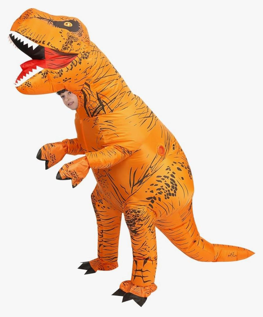 Inflatable Dinosaur Costume Adult&Kid, Blow Up Trex Costume for Parties Cosplay Funny Inflatable Suit