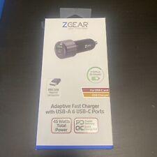 ZGEAR Adaptive Fast Car Charger With USB-A USB C Ports