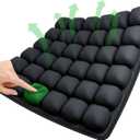 Fxznacbh Travel Cushion Airplane Seat, Portable Airplane Seat Cushion for Long Flights,36 Bubbles Pressure Relief Inflatable seat Cushion for Air Travel