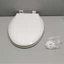 Durable Elongated Toilet Seat with Slow Soft Close - Easy to Install and Clean, Never Loosens - White, Fits Most Elongated Toilets