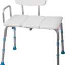 Aquasense Adjustable Bath and Shower Transfer Bench with Reversible Backrest