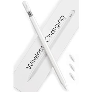 Pencil USB-C for iPad 2018-2026: Magnetic Wireless Charging Stylus - Only for iPad Pro 11"(1-4th), 12.9"(3-6th), Air 4/5&Mini 6, Slide-Switch&Hidden-Port, Tilt Sensitivity&Palm Rejection, White